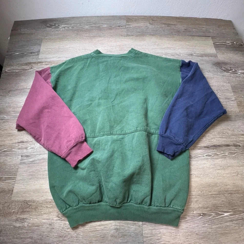 Wisconsin dells Sweatshirt Men L Green Colorblock Mountain Golf Vintage